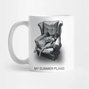 My Summer Plans | Hound Dog Humor | Funny T-shirts Mug